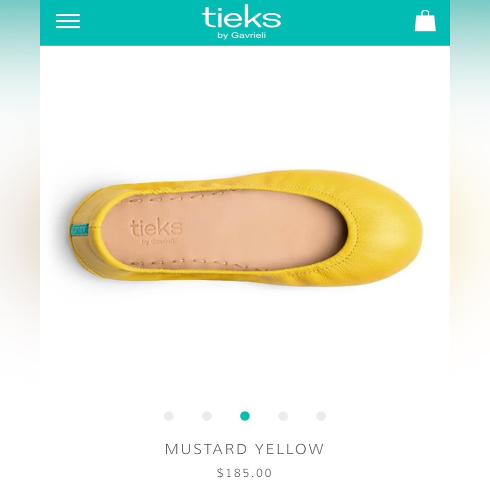 Mustard Yellow Tieks EUC Size 8